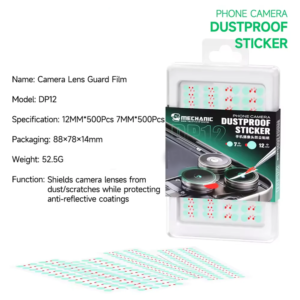 Mechanic DP12 7mm*12mm*13 Sheets Camera Green Dust Proof Protective Sticker-1000pcs